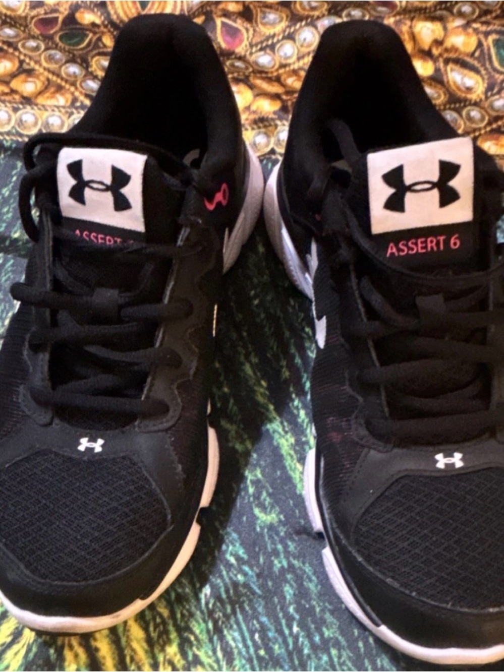 Under Armour Black Sneakers with Pink Accent